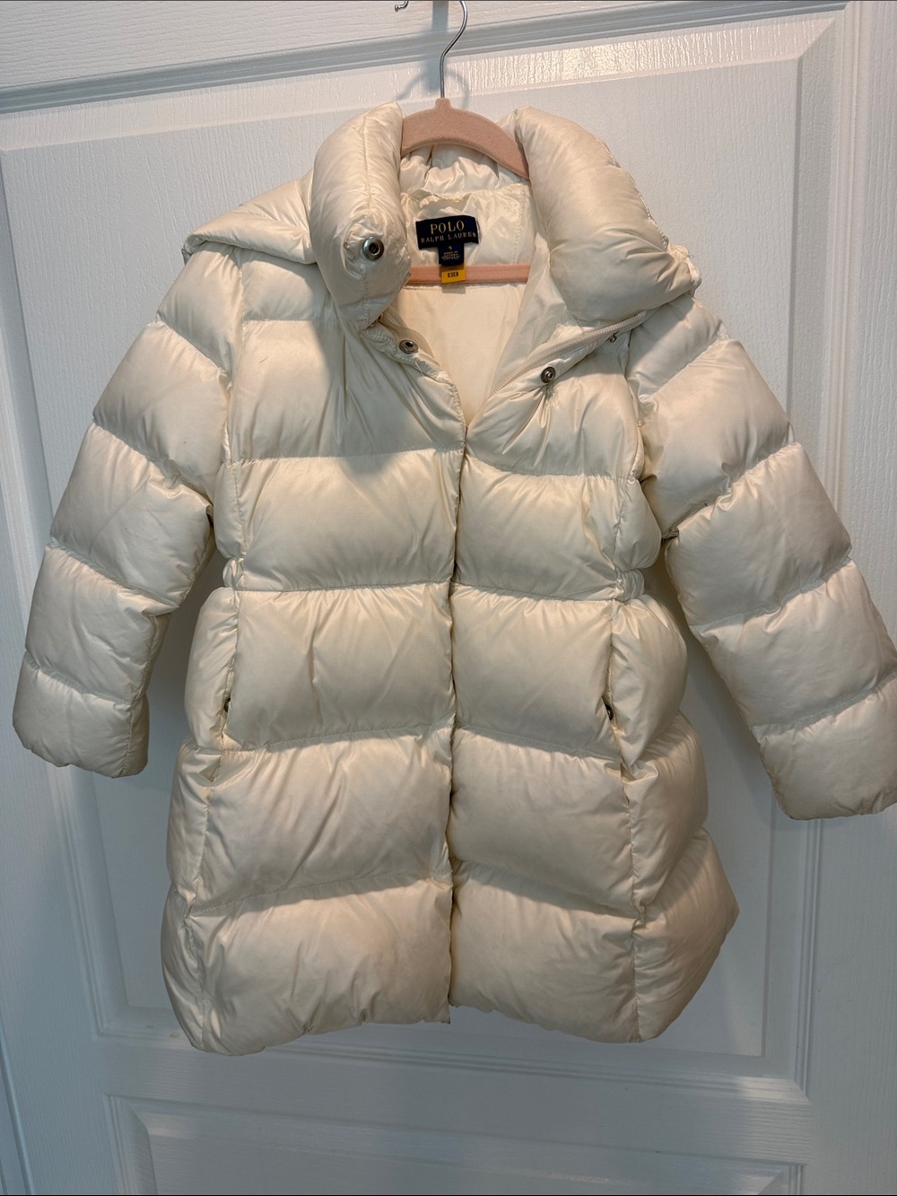 Polo by Ralph Lauren Kids Cream Down Hooded Puffer Coat 5